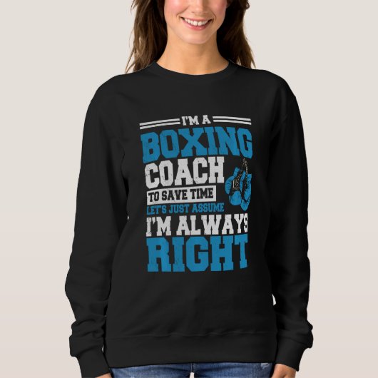 Boxing Coach Boxer Instructor Combat Sport Teacher Trui (Voorkant)