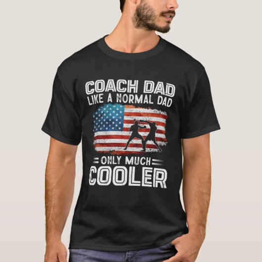 Boxing Coach Dad Boxing Players USA Flag T-shirt (Voorkant)