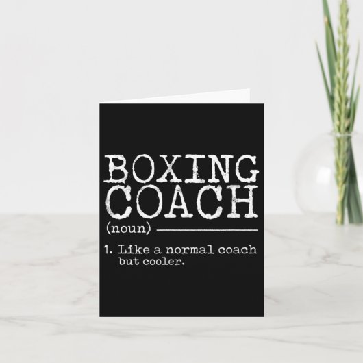Boxing Coach Definitie - Grappig Kaart (Voorkant)