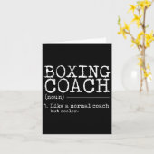 Boxing Coach Definitie - Grappig Kaart (Gele Bloem)
