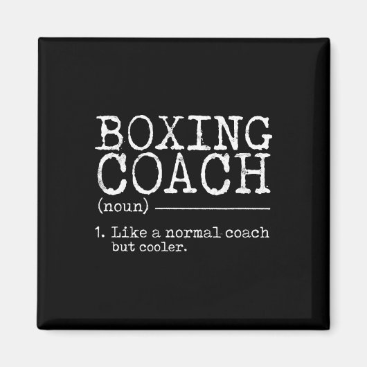 Boxing Coach Definitie - Grappig Magneet (Voorkant)