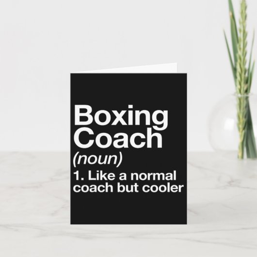 Boxing Coach Funny Sports Definition Marti Kaart (Voorkant)