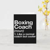 Boxing Coach Funny Sports Definition Marti Kaart (Gele Bloem)