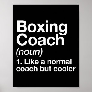 Boxing Coach Funny Sports Definition Marti Poster