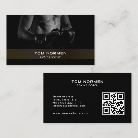 Boxing Coach Personal Trainer Gym Visitekaartje (Voorkant / Achterkant)