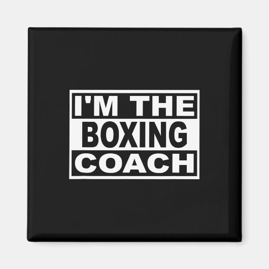 Boxing Coach Square Graphic Magneet (Voorkant)