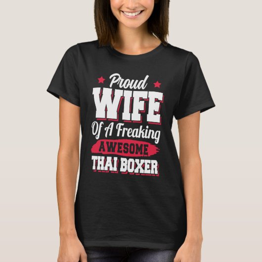 Boxing Coach Thai Boxer Wife T-shirt (Voorkant)