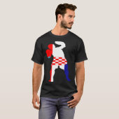 Boxing Croatia Flag Men Boys Box Male Competitive  T-shirt (Voorkant volledig)