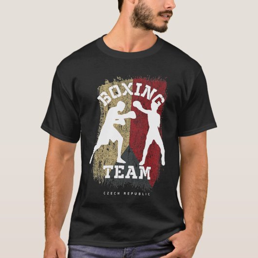 Boxing Czech Republic Combat Sports Fighter Boxing T-shirt (Voorkant)