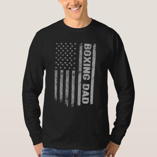 Boxing Dad America Us Flag Patriot  T-shirt (Voorkant)