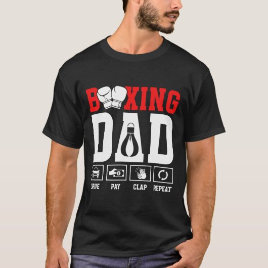 Boxing Dad Drive Pay Clap Boxing Father T-shirt (Voorkant)