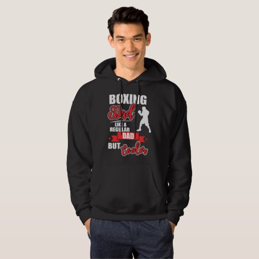 Boxing Dad Like A Regular Dad But Cooler Fathers D Hoodie (Voorkant volledig)