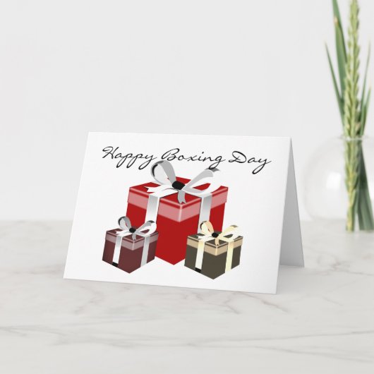 Boxing Day Employee Gift Feestdagen Kaart (Voorkant)