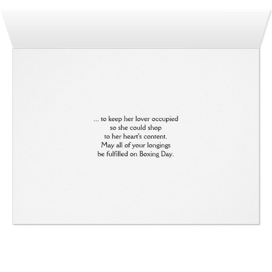 Boxing Day, Funny Retro Illustratie, Big Screen (Binenzijde Horizontaal (Onderkant))