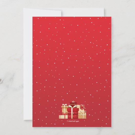 Boxing Day Invitation in Red Kaart (Achterkant)