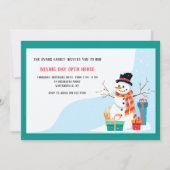 Boxing Day Snowman Holiday Uitnodiging (Voorkant)