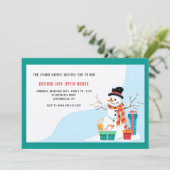 Boxing Day Snowman Holiday Uitnodiging (Staand voorkant)
