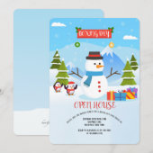 Boxing Day Snowman Uitnodiging (Voorkant / Achterkant)
