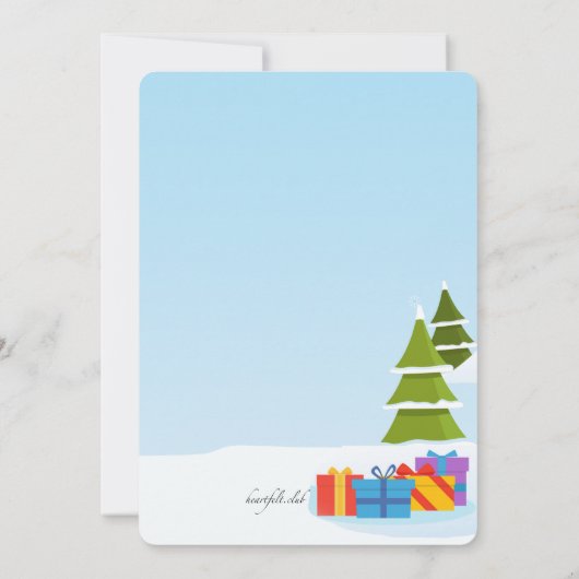 Boxing Day Snowman Uitnodiging (Achterkant)