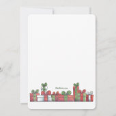 Boxing Day Tree Invitation Kaart (Achterkant)