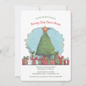 Boxing Day Tree Invitation Kaart (Voorkant)