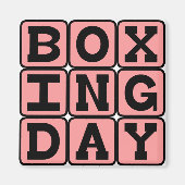 Boxing Day, VK en Canada Holiday Magneet (Voorkant)