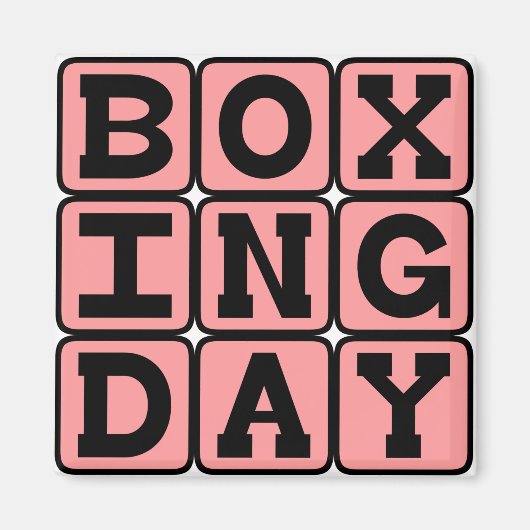 Boxing Day, VK en Canada Holiday Magneet (Voorkant)