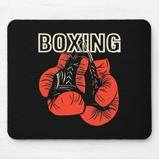 Boxing Design Boxing Ghandschoenen Martial Artiest Muismat (Voorkant)