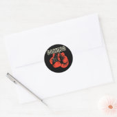 Boxing Design Boxing Ghandschoenen Martial Artiest Ronde Sticker (Envelop)