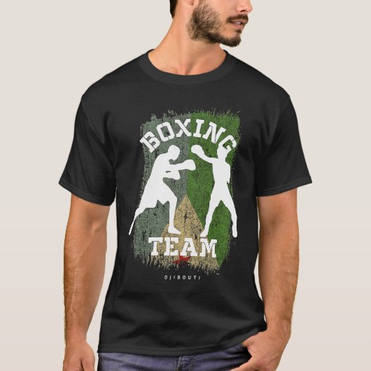 Boxing Djibouti Combat Sports Fighter Boxing T-shirt (Voorkant)