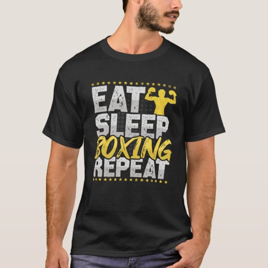 Boxing Eat Sleep Repeat Boxing Ring Hobby Boxing T-shirt (Voorkant)