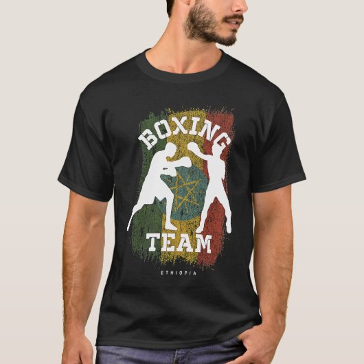 Boxing Ethiopia Combat Sports Fighter Boxing T-shirt (Voorkant)