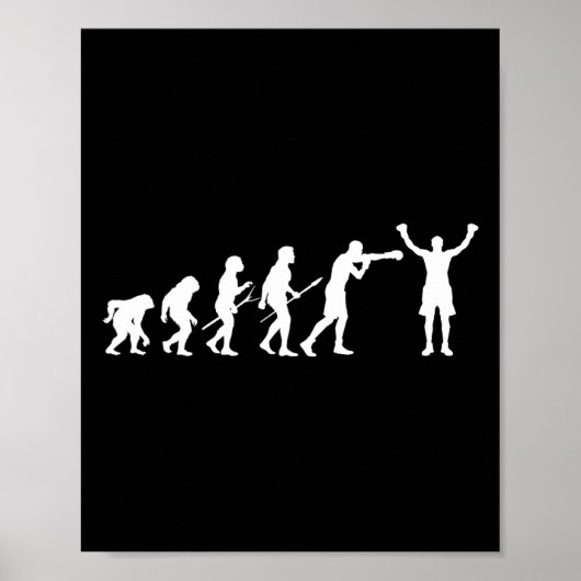 Boxing Evolution - Boksliefhebber Boxer Kickboksen Poster (Voorkant)
