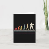 Boxing Evolution Funny Boxer Gift Retro  Bo Kaart (Voorkant)