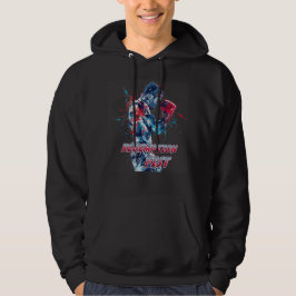 Boxing Fans Graphic and Text Hoodie