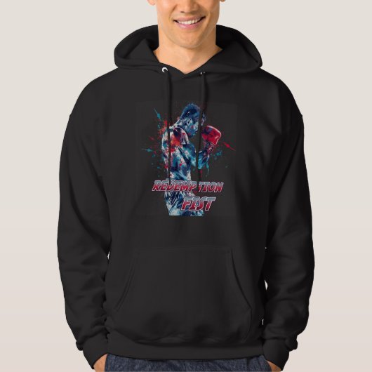 Boxing Fans Graphic and Text Hoodie (Voorkant)