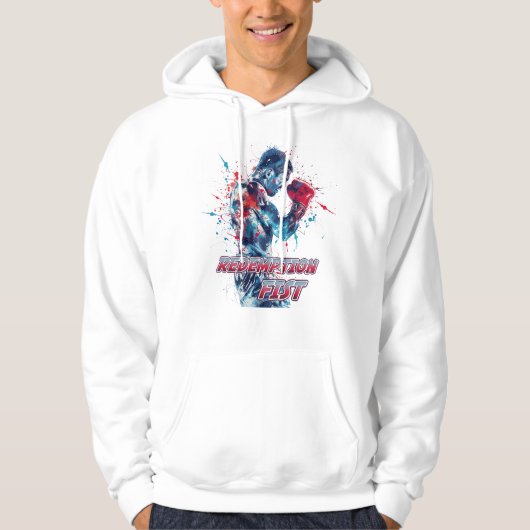 Boxing Fans Graphic and Text Hoodie (Voorkant)
