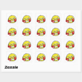Boxing Fight Emoji W/ Ghandschoenen Vierkante Sticker (Vel)
