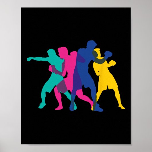 Boxing Fight Mma Kickboxing Fighter Boxer Knockout Poster (Voorkant)