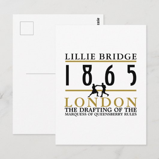 Boxing Fight, Queensberry Rules Briefkaart (Voorkant / Achterkant)