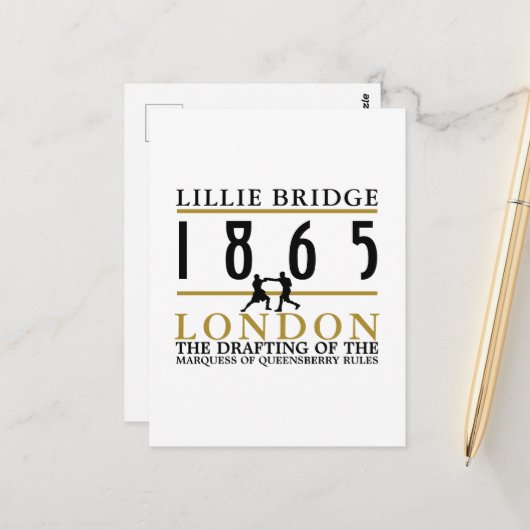 Boxing Fight, Queensberry Rules Briefkaart (Voorkant / Achterkant in situ)