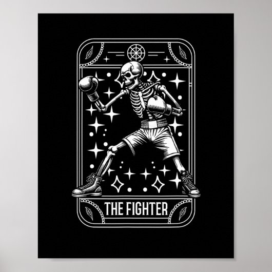 Boxing Fighter - Handschoenen Sparring Boxer Skele Poster (Voorkant)