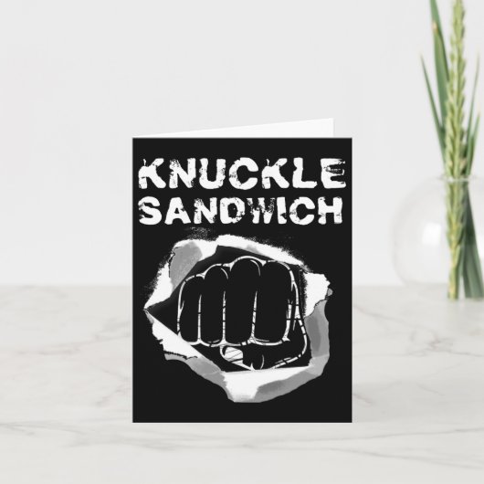 Boxing Fist Punch Knuckle Sandwich Boxer Fighter Kaart (Voorkant)