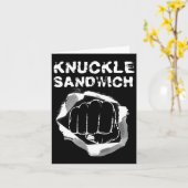 Boxing Fist Punch Knuckle Sandwich Boxer Fighter Kaart (Gele Bloem)