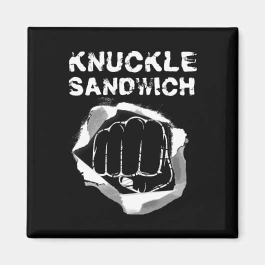 Boxing Fist Punch Knuckle Sandwich Boxer Fighter Magneet (Voorkant)