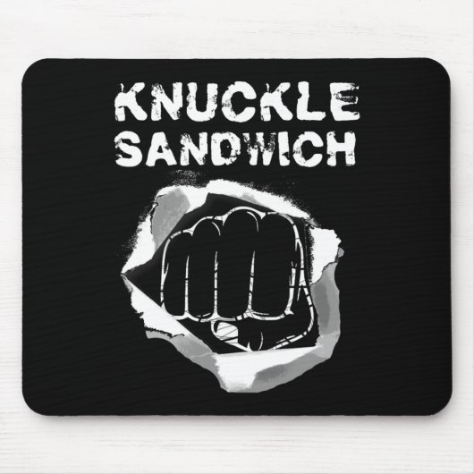 Boxing Fist Punch Knuckle Sandwich Boxer Fighter Muismat (Voorkant)