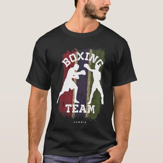 Boxing Gambia Combat Sports Fighter Boxing T-shirt (Voorkant)