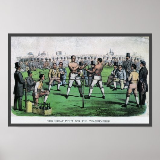 Boxing, Geweldige strijd voor het kampioenschap Poster (Voorkant)