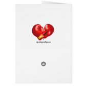 Boxing Ghandschoenen Design Birthday Kaart (Achterkant)