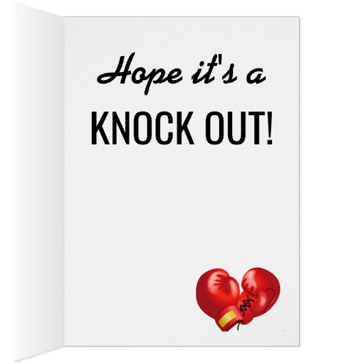 Boxing Ghandschoenen Design Birthday Kaart (Binnen (Rechts))